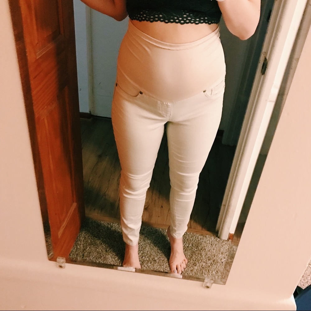 Khaki Maternity Dress Pants